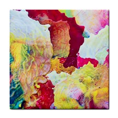 Art Detail Abstract Painting Wax Tile Coasters by Nexatart