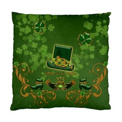 Happy St  Patrick s Day With Clover Standard Cushion Case (two Sides) by FantasyWorld7