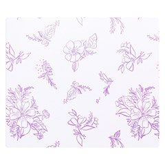 Beautiful,violet,floral,shabby Chic,pattern Double Sided Flano Blanket (small)  by NouveauDesign