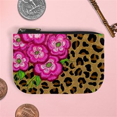 Floral Leopard Print Mini Coin Purses by dawnsiegler