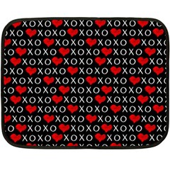 Xoxo Valentines Day Pattern Double Sided Fleece Blanket (mini)  by Valentinaart