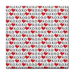 Xoxo Valentines Day Pattern Tile Coasters by Valentinaart