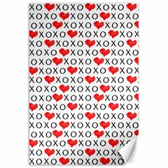 Xoxo Valentines Day Pattern Canvas 20  X 30   by Valentinaart