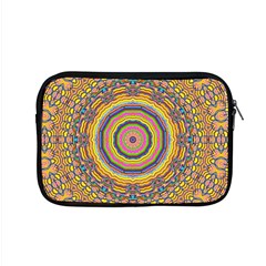 Wood Festive Rainbow Mandala Apple Macbook Pro 15  Zipper Case by pepitasart