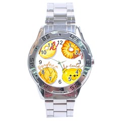 Cute Bread Stainless Steel Analogue Watch by KuriSweets