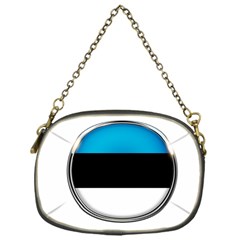 Estonia Country Flag Countries Chain Purses (one Side)  by Nexatart