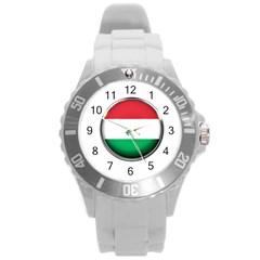 Hungary Flag Country Countries Round Plastic Sport Watch (l) by Nexatart