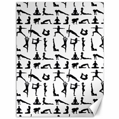 Yoga Pattern Canvas 36  X 48   by Valentinaart