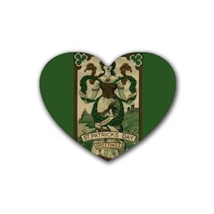  St  Patricks Day  Heart Coaster (4 Pack)  by Valentinaart