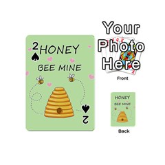 Bee Mine Valentines Day Playing Cards 54 (mini)  by Valentinaart