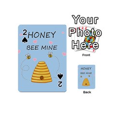 Bee Mine Valentines Day Playing Cards 54 (mini)  by Valentinaart