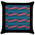 Valentine Day Pattern Throw Pillow Case (Black) Front