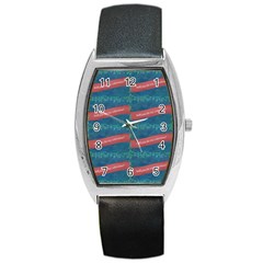 Valentine Day Pattern Barrel Style Metal Watch by dflcprints