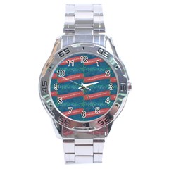 Valentine Day Pattern Stainless Steel Analogue Watch by dflcprints