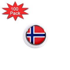 Norway Country Nation Blue Symbol 1  Mini Magnets (100 Pack)  by Nexatart