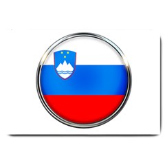 Slovenia Flag Mountains Country Large Doormat  by Nexatart