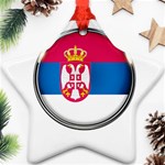 Serbia Flag Icon Europe National Star Ornament (Two Sides) Front