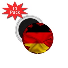 Germany Map Flag Country Red Flag 1 75  Magnets (10 Pack)  by Nexatart