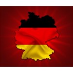 Germany Map Flag Country Red Flag Deluxe Canvas 14  x 11  14  x 11  x 1.5  Stretched Canvas