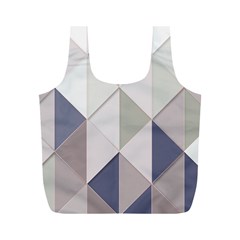 Background Geometric Triangle Full Print Recycle Bags (m)  by Nexatart