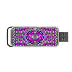 Spring Time In Colors And Decorative Fantasy Bloom Portable Usb Flash (one Side) by pepitasart