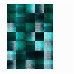 Background Squares Metal Green Large Garden Flag (two Sides) by Nexatart