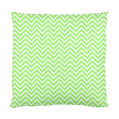 Green Chevron Standard Cushion Case (one Side) by snowwhitegirl