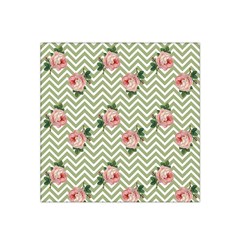 Green Chevron Rose Satin Bandana Scarf by snowwhitegirl