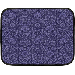 Damask Purple Double Sided Fleece Blanket (mini)  by snowwhitegirl