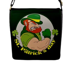 St  Patricks Day Flap Messenger Bag (l)  by Valentinaart