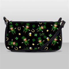 St Patricks Day Pattern Shoulder Clutch Bags by Valentinaart