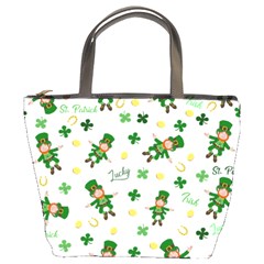 St Patricks Day Pattern Bucket Bags by Valentinaart