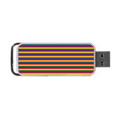 Horizontal Gay Pride Rainbow Flag Pin Stripes Portable Usb Flash (two Sides) by PodArtist