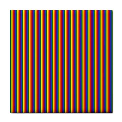 Vertical Gay Pride Rainbow Flag Pin Stripes Tile Coasters by PodArtist