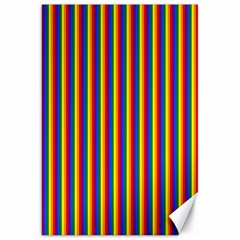 Vertical Gay Pride Rainbow Flag Pin Stripes Canvas 20  X 30   by PodArtist