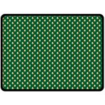 Irish Flag Green White Orange on Green St. Patrick s Day Ireland Double Sided Fleece Blanket (Large)  80 x60  Blanket Front