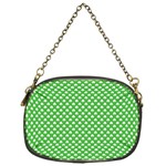 White Heart-Shaped Clover on Green St. Patrick s Day Chain Purses (One Side)  Front