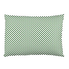 Shamrock 2-tone Green On White St Patrick’s Day Clover Pillow Case (two Sides) by PodArtist