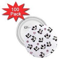 Panda Pattern 1 75  Buttons (100 Pack)  by Valentinaart