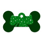 Sparkly Clover Dog Tag Bone (Two Sides) Front