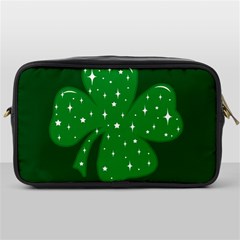 Sparkly Clover Toiletries Bags by Valentinaart