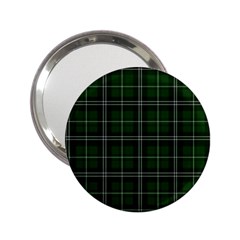 Green Plaid Pattern 2 25  Handbag Mirrors by Valentinaart