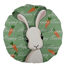 Easter Bunny  Large 18  Premium Round Cushions by Valentinaart