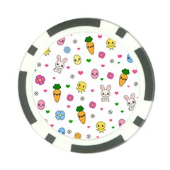 Easter Kawaii Pattern Poker Chip Card Guard (10 Pack) by Valentinaart