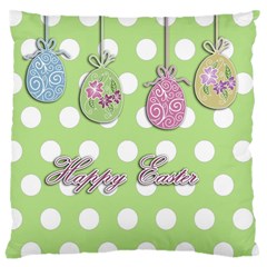 Easter Eggs Large Cushion Case (two Sides) by Valentinaart