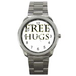 Freehugs Sport Metal Watch Front