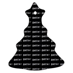 Bored Comic Style Word Pattern Christmas Tree Ornament (two Sides) by dflcprints