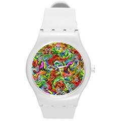 P 867 Round Plastic Sport Watch (m) by ArtworkByPatrick