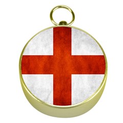 England Flag Gold Compasses by Valentinaart