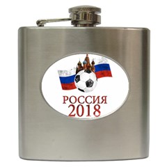 Russia Football World Cup Hip Flask (6 Oz) by Valentinaart